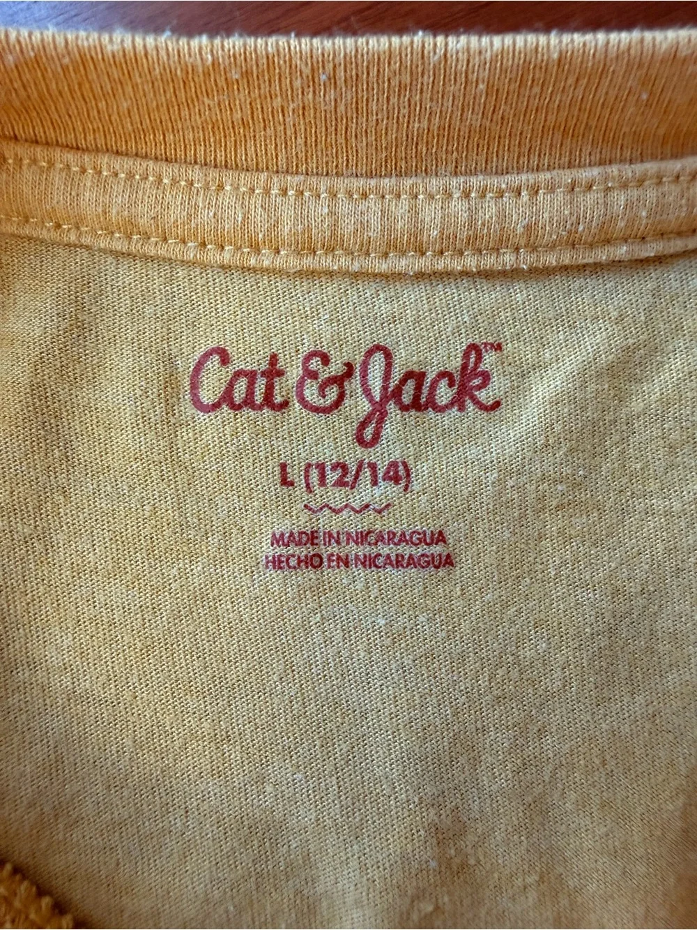 Cat & Jack Mustard Short Sleeve Tee with Frog Life Cycle Graphic